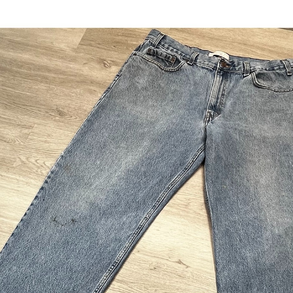 Levi Strauss Signature Relaxed Fit Mens Jeans W38 L34 Retro‎ Light Wash Denim